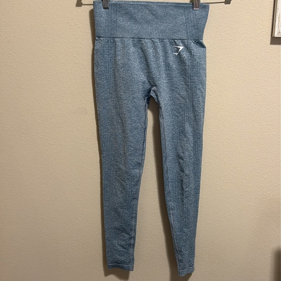 Gymshark Women’s Vital Seamless Leggings Blue Marl Size Small - Picture 3 of 9